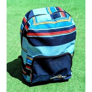 Hangten Shoreline Striped 17x12" Laptop Sleeve Zippered Adjustable Backpack GUC